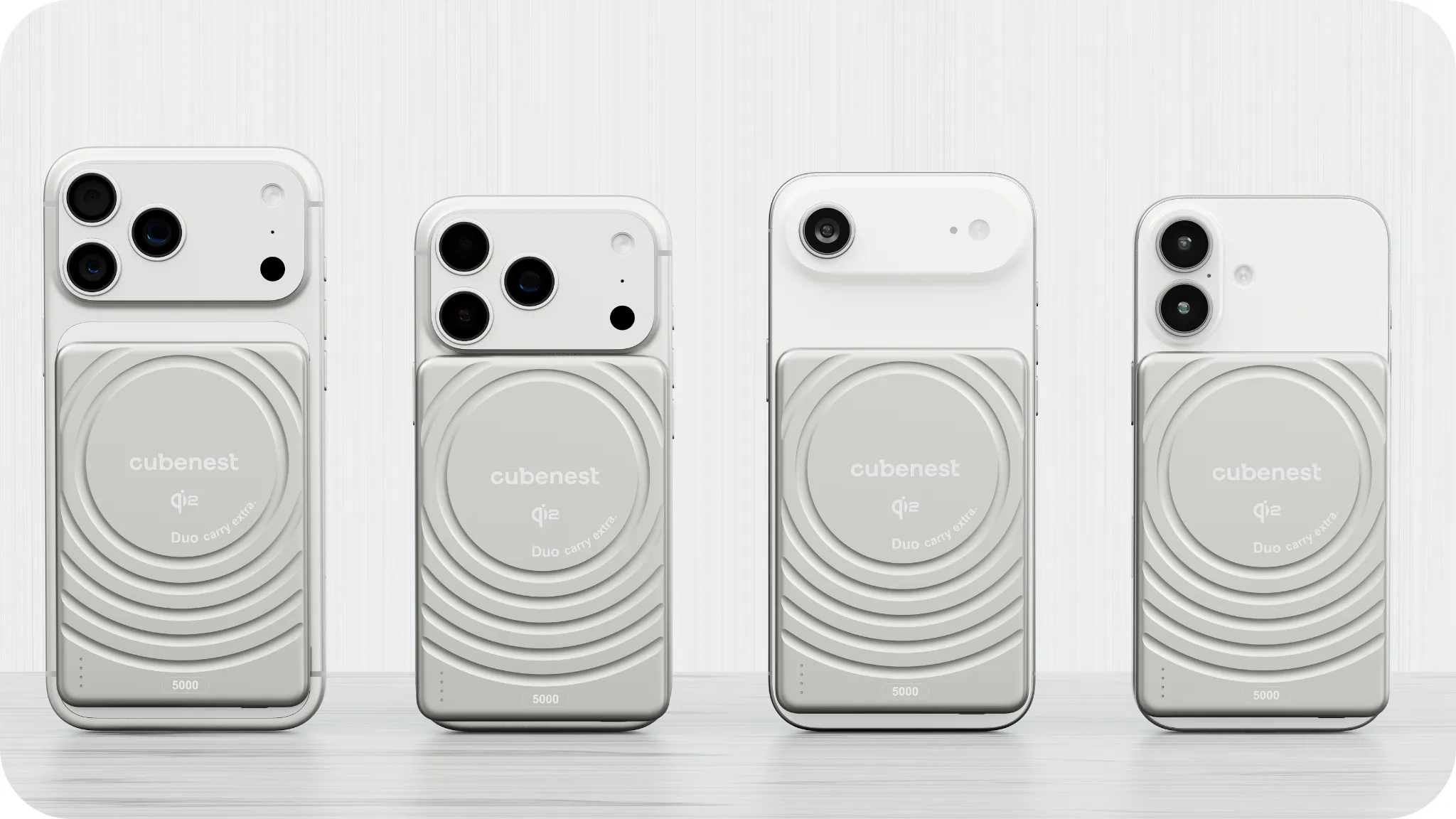 Qi2 MagSafe powerbank srebrny