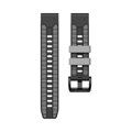 Prémiowy sportowy pasek do Garmin Watch QuickFit 22 mm czarno-szary