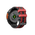 Prémiowy sportowy pasek do Garmin Watch QuickFit 22 mm czarno-czerwony