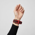 Prémiowy sportowy pasek do Garmin Watch QuickFit 22 mm czarno-czerwony