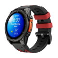 Prémiowy sportowy pasek do Garmin Watch QuickFit 22 mm czarno-czerwony