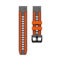 Prémiowy sportowy pasek do Garmin Watch QuickFit 22 mm szaro-pomarańczowy