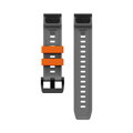 Prémiowy sportowy pasek do Garmin Watch QuickFit 22 mm szaro-pomarańczowy