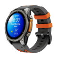 Prémiowy sportowy pasek do Garmin Watch QuickFit 22 mm szaro-pomarańczowy