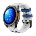 Prémiowy sportowy pasek do Garmin Watch QuickFit 22 mm biało-niebieski