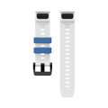Prémiowy sportowy pasek do Garmin Watch QuickFit 22 mm biało-niebieski