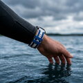 Prémiowy sportowy pasek do Garmin Watch QuickFit 22 mm biało-niebieski