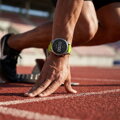 Prémiowy sportowy pasek do Garmin Watch QuickFit 22 mm żółto-szary