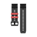 Prémiowy sportowy pasek do Garmin Watch QuickFit 26 mm czarno-czerwony