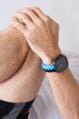 Prémiowy sportowy pasek na Apple Watch Czarno/Niebieski