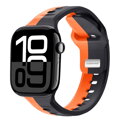 Prémiowy sportowy pasek na Apple Watch Czarno/Pomarańczowy