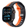Prémiowy sportowy pasek na Apple Watch Czarno/Pomarańczowy
