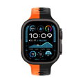 Prémiowy sportowy pasek na Apple Watch Czarno/Pomarańczowy
