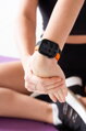 Prémiowy sportowy pasek na Apple Watch Czarno/Pomarańczowy