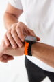 Prémiowy sportowy pasek na Apple Watch Czarno/Pomarańczowy