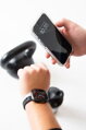 Prémiowy sportowy pasek na Apple Watch Czarno/Szary