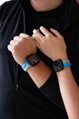 Prémiowy sportowy pasek na Apple Watch Niebieski/Szary