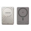 Cubenest Magnetyczny bezprzewodowy powerbank SlimDual 5000 mAh S1B3D tytan