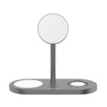 Cubenest Magnetyczna bezprzewodowa ładowarka 3w1 S313 Pro szara