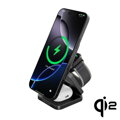 Cubenest Qi2 Składana magnetyczna bezprzewodowa ładowarka 3w1 SQ312 Pro czarna