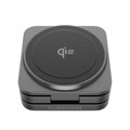 Cubenest Qi2 Składana magnetyczna bezprzewodowa ładowarka 3w1 SQ312 Pro czarna