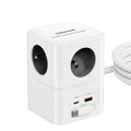 Cubenest PowerCube Extended USB A+C PD 20 W 1,5 m szara