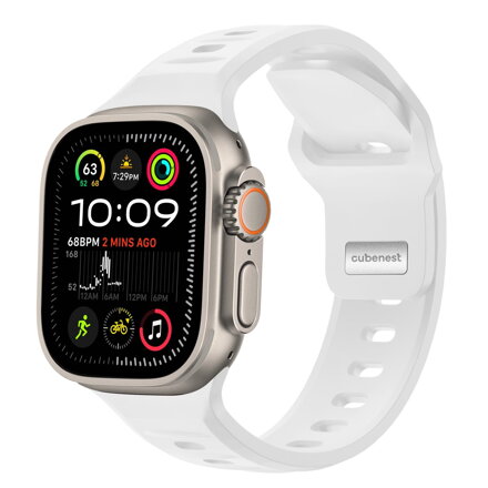 Prémiowy sportowy pasek na Apple Watch Biały