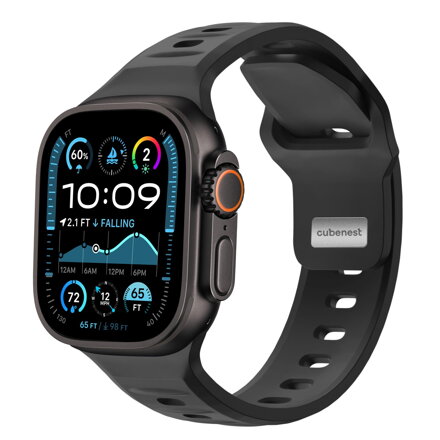 Prémiowy sportowy pasek na Apple Watch Czarny