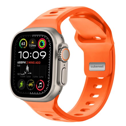 Prémiowy sportowy pasek na Apple Watch Pomarańczowy