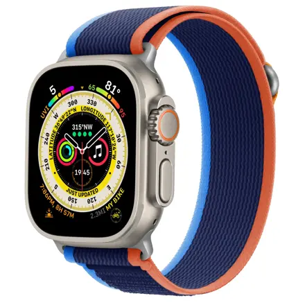 Pasek na Apple Watch Trail Niebiesko/Pomarańczowy