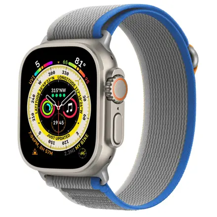 Pasek na Apple Watch Trail Szaro/Niebieski