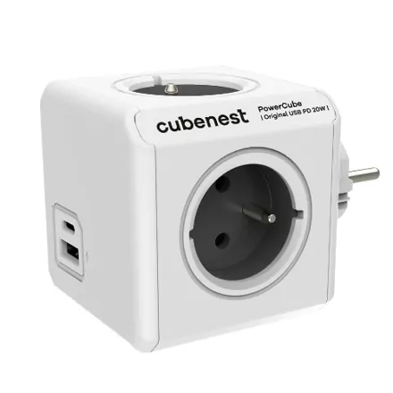 Cubenest PowerCube Original USB A+C PD 20 W szara