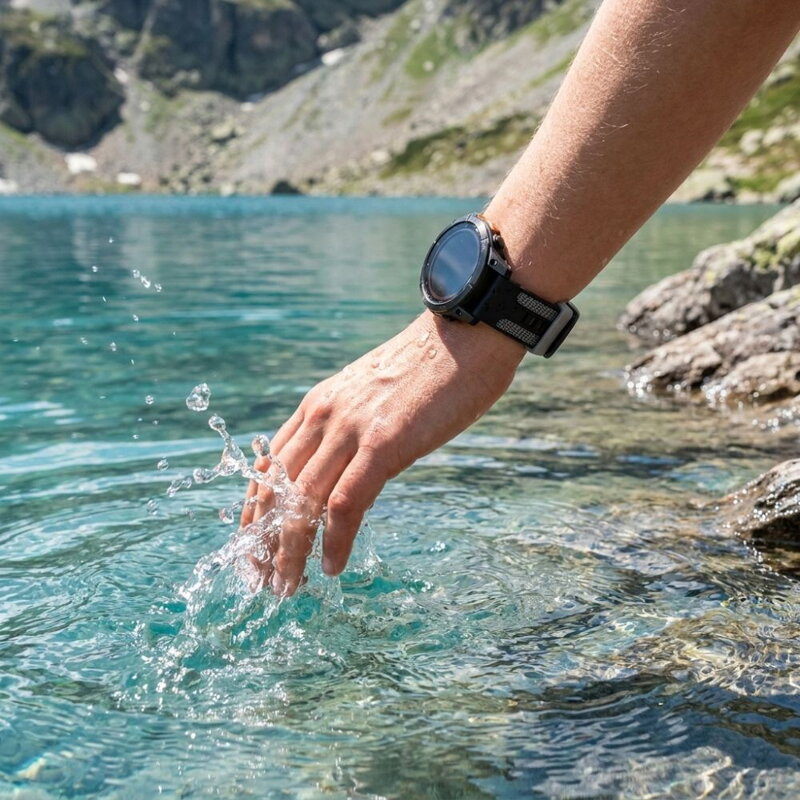Prémiowy sportowy pasek do Garmin Watch QuickFit 22 mm czarno-szary