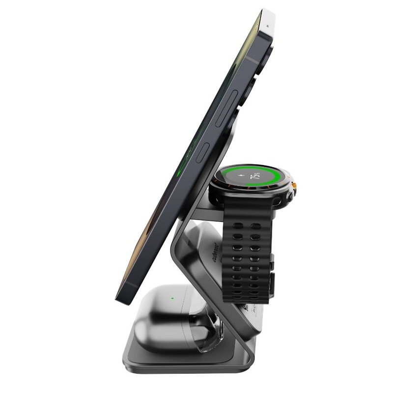 Cubenest Qi2.2 Magnetyczna bezprzewodowa ładowarka 3w1 SQS314 Pro Samsung Watch