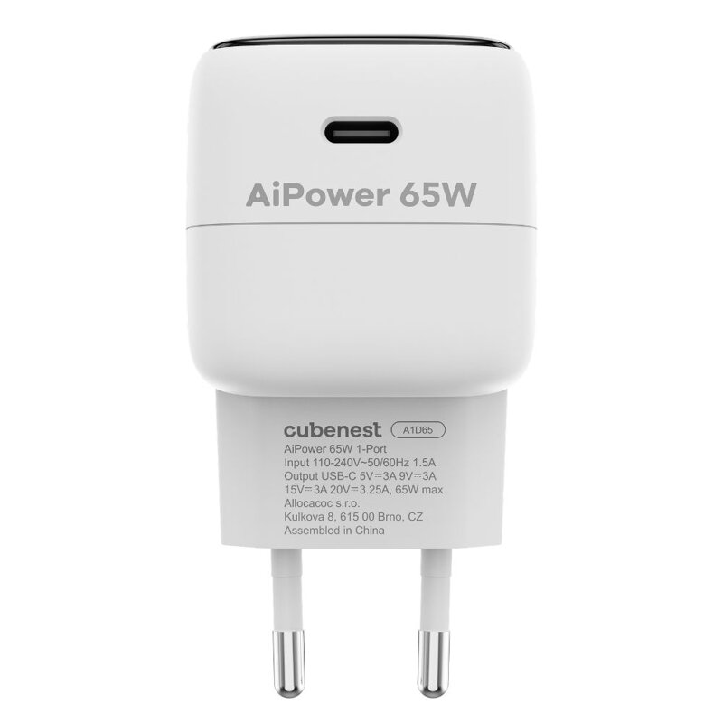 Cubenest AI PD GaN Nano USB-C Ładowarka 65W A1D65