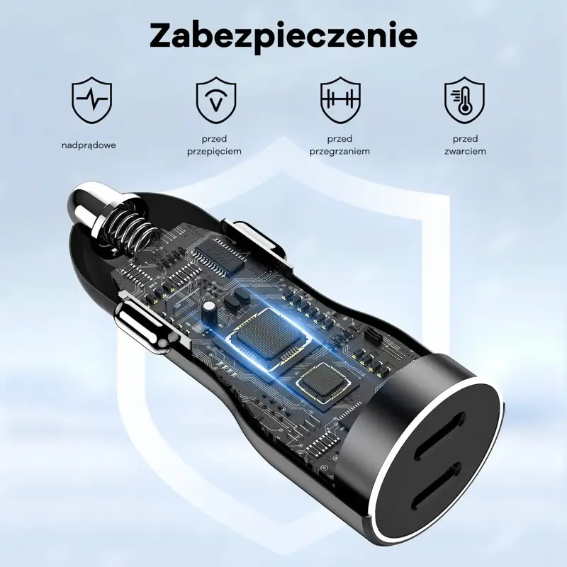 Cubenest PD Ładowarka samochodowa E2C0 biała