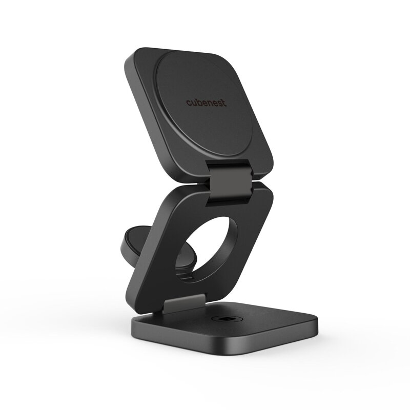 Cubenest Składana magnetyczna bezprzewodowa ładowarka 3w1 E310 szara