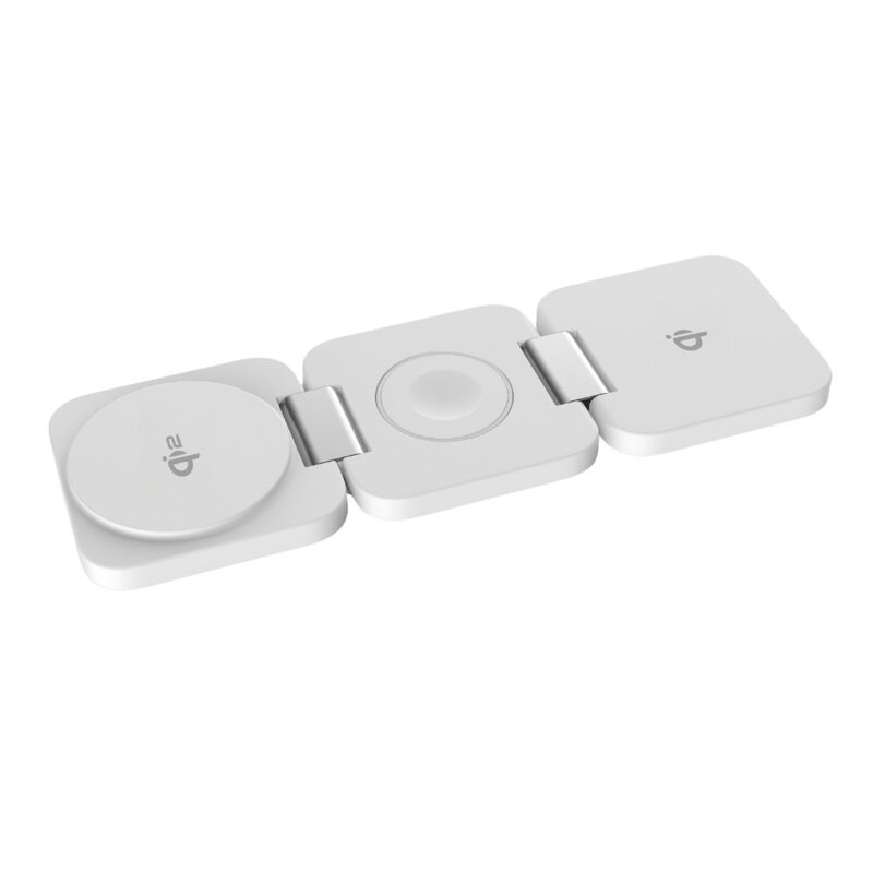 Cubenest Qi2 Składana magnetyczna bezprzewodowa ładowarka 3w1 EQ310 biała