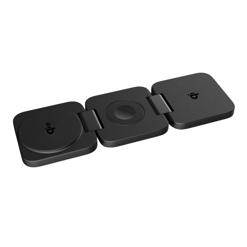 Cubenest Qi2 Składana magnetyczna bezprzewodowa ładowarka 3w1 EQ310 szara