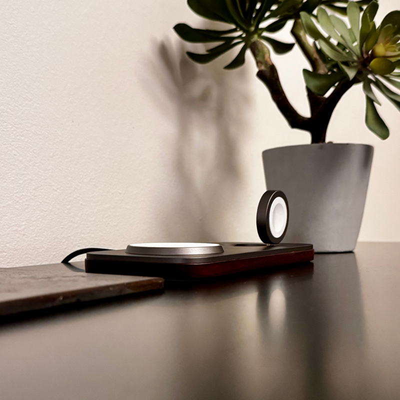 Cubenest Magnetyczna bezprzewodowa ładowarka 2w1 K200 szara