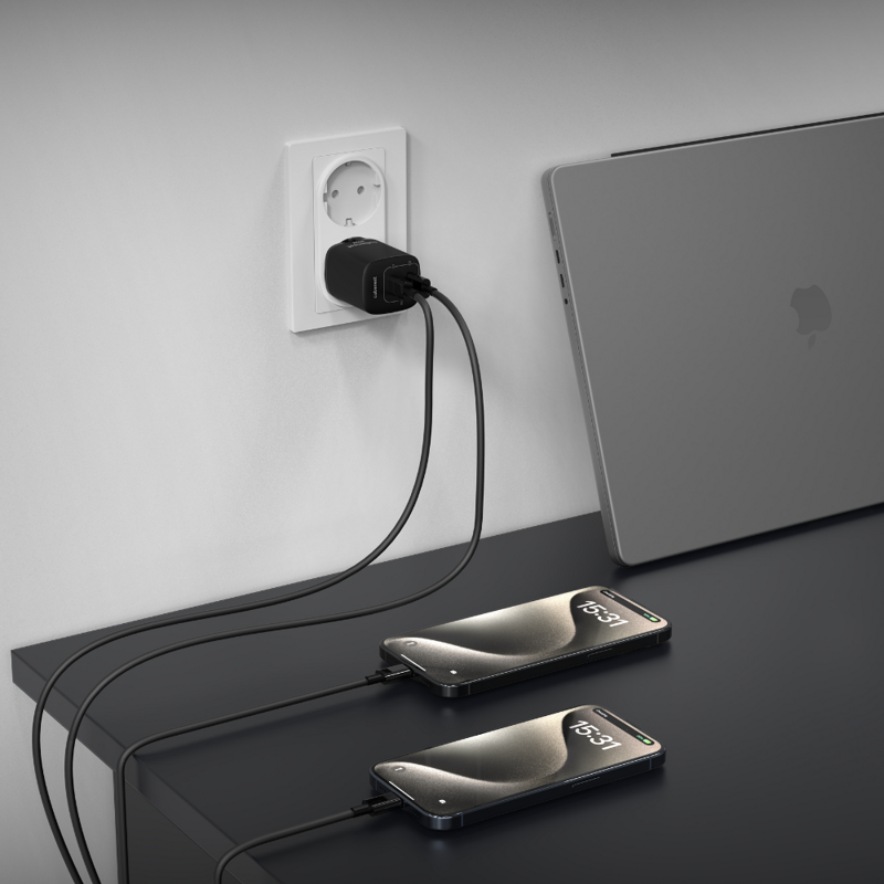 Cubenest Ładowarka sieciowa GaN 35W S2D1 czarna