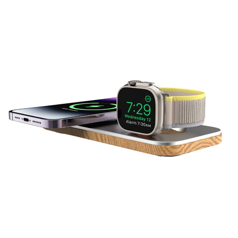 Cubenest Magnetyczna bezprzewodowa ładowarka 2w1 K200 srebra