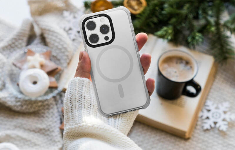 Cubenest Etui iPhone 15 Pro MagPro Strong Guard biały
