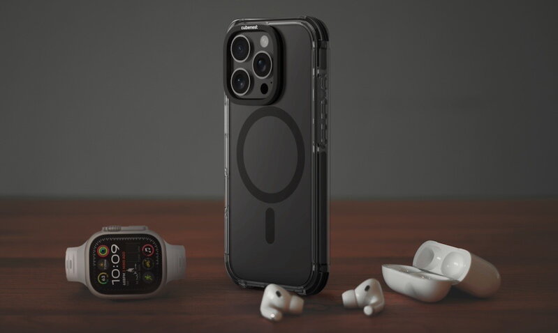 Cubenest Etui iPhone 16 Pro MagPro Strong Guard czarny