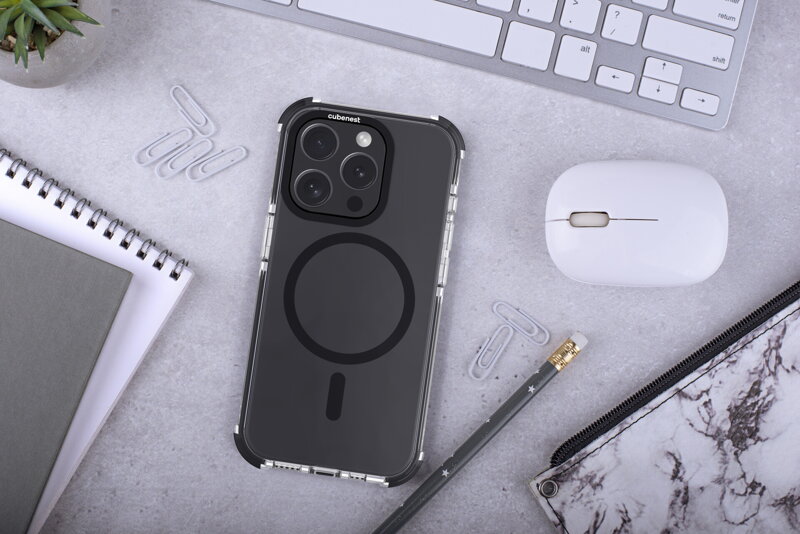 Cubenest Etui iPhone 15 Pro MagPro Strong Guard czarny