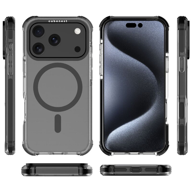Cubenest Etui do iPhone 17 Pro MagPro Strong Guard czarny