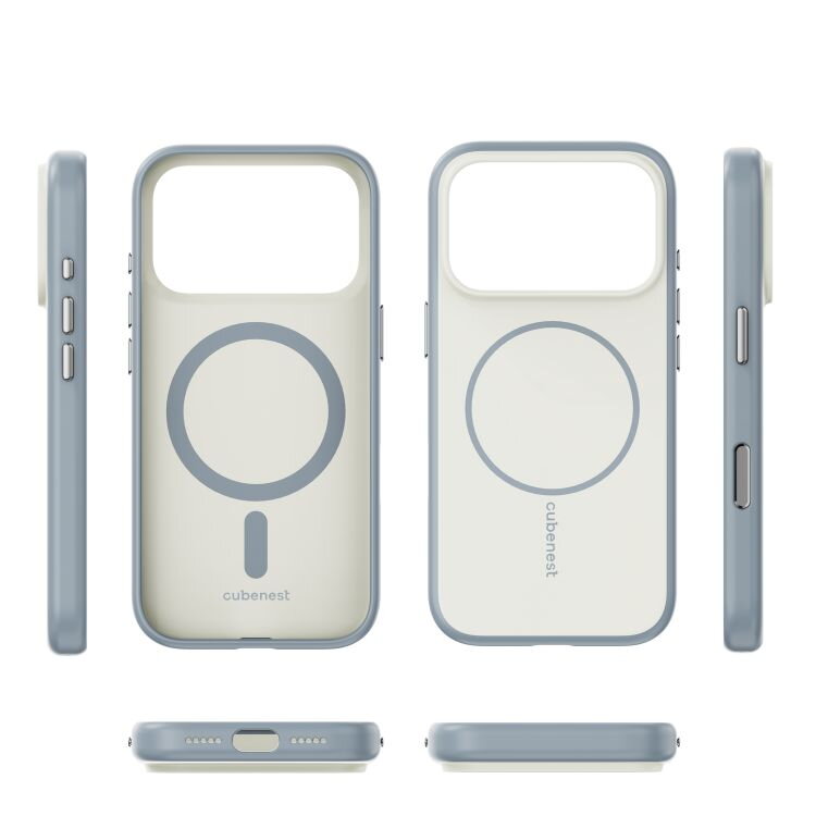 Cubenest Etui na iPhone 17 Pro z obsługą MagSafe matny beżowy