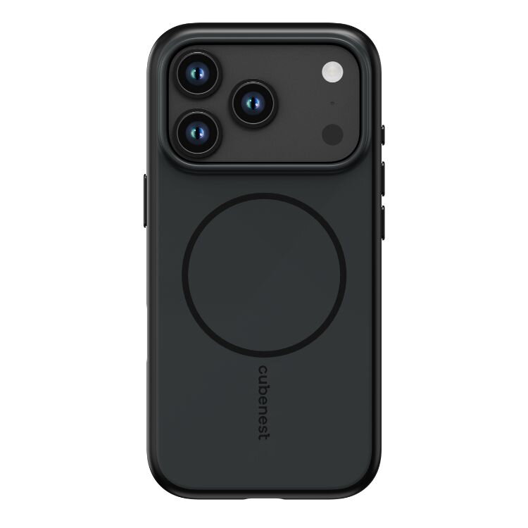 Cubenest Etui na iPhone 17 Pro z obsługą MagSafe matny czarny