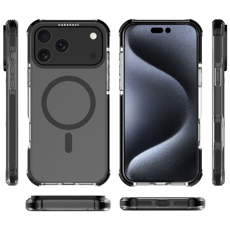 Cubenest Etui do iPhone 17 Pro Max MagPro Strong Guard czarny