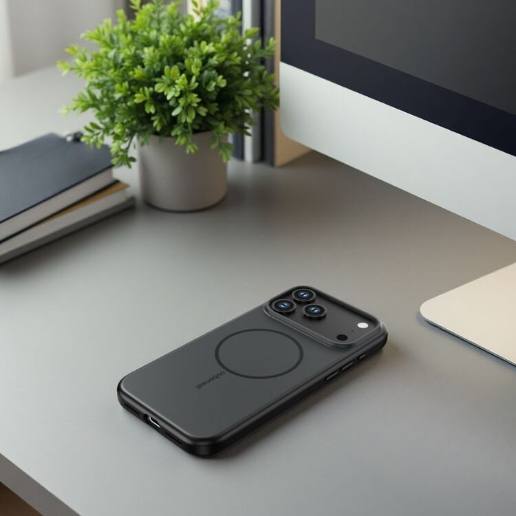 Cubenest Etui na iPhone 17 Pro Max z obsługą MagSafe matny czarny
